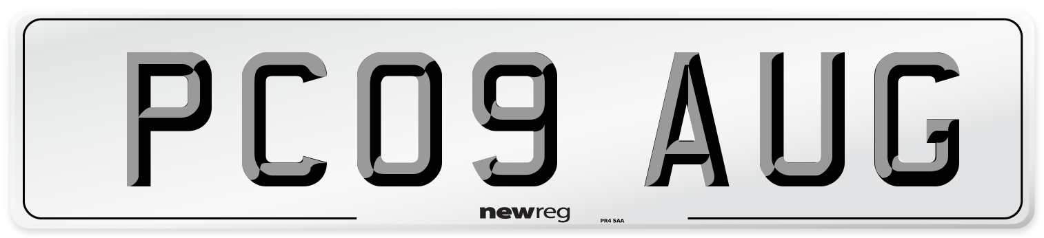 PC09 AUG Number Plate from New Reg